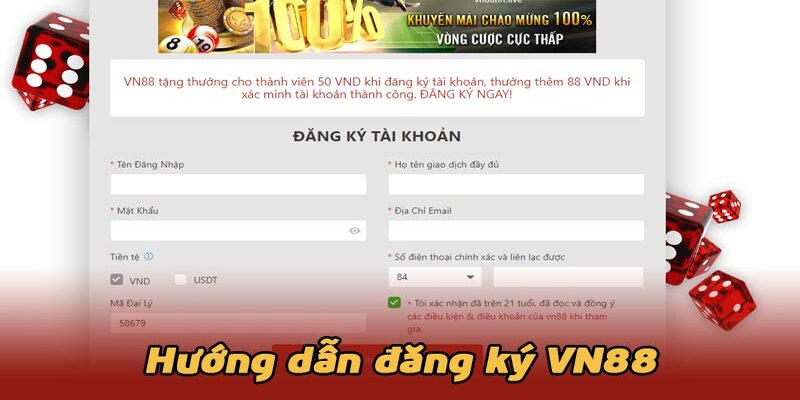 Hướng dẫn đăng ký VN88